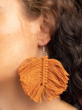 NWT Macrame Mamba Brown Earrings- paparazzi